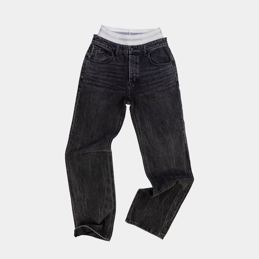 Alexander Wang Black Brief Layer Jeans