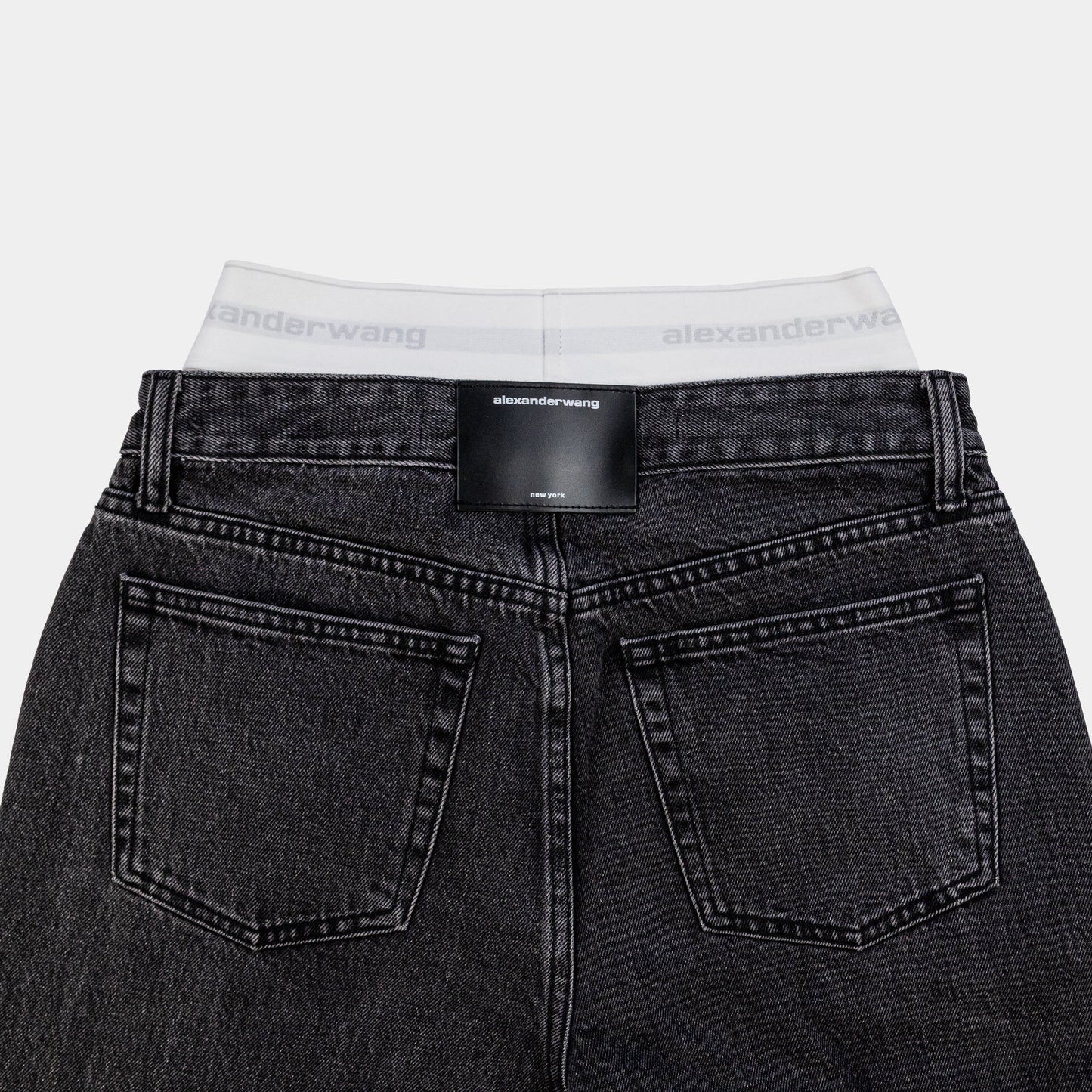 Alexander Wang Black Brief Layer Jeans