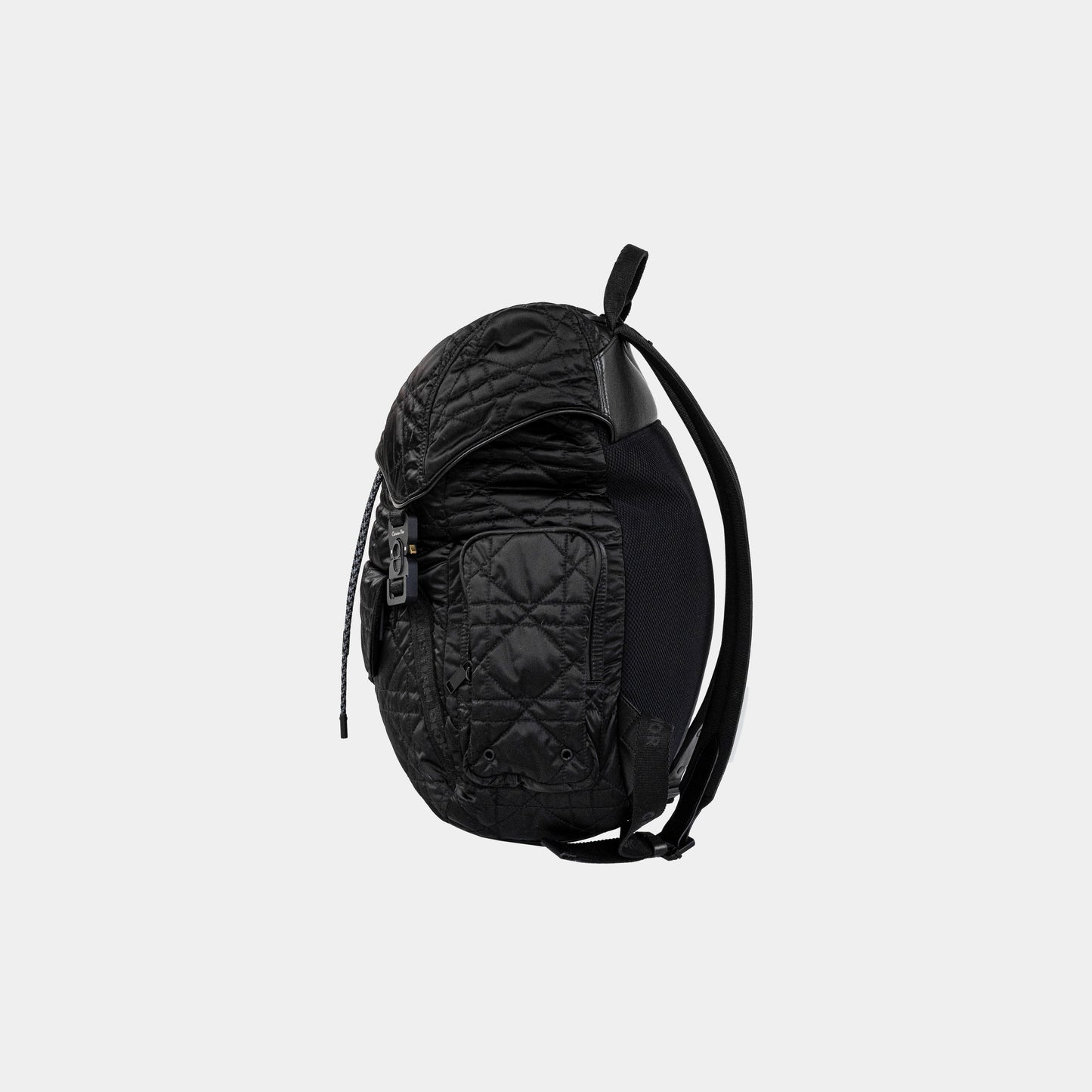 Christian Dior Nylon Cannage Saddle Backpack