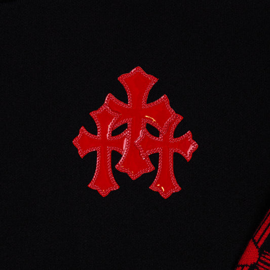 Chrome Hearts Jacquard Red Patch Cashmere Sweater