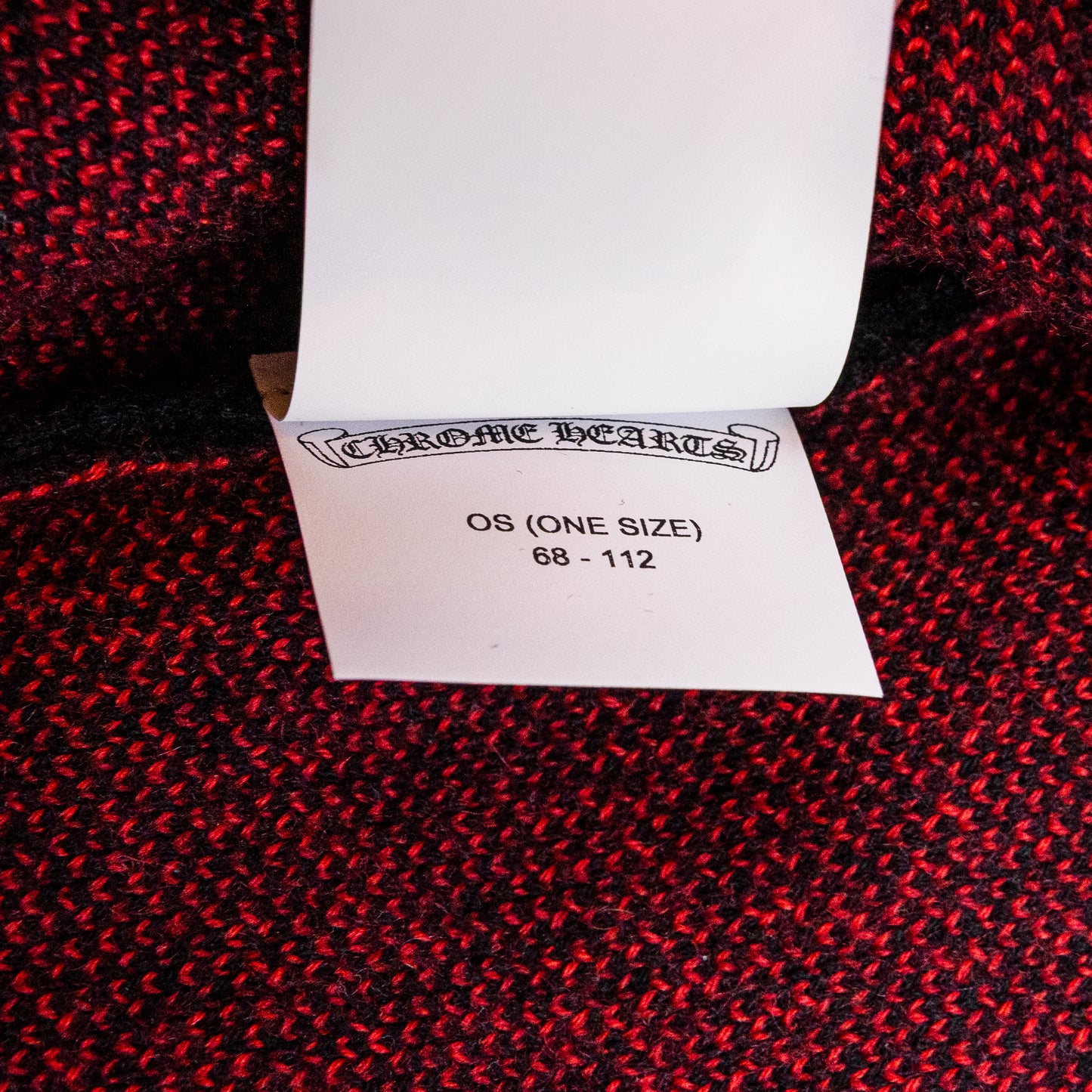 Chrome Hearts Jacquard Red Patch Cashmere Sweater
