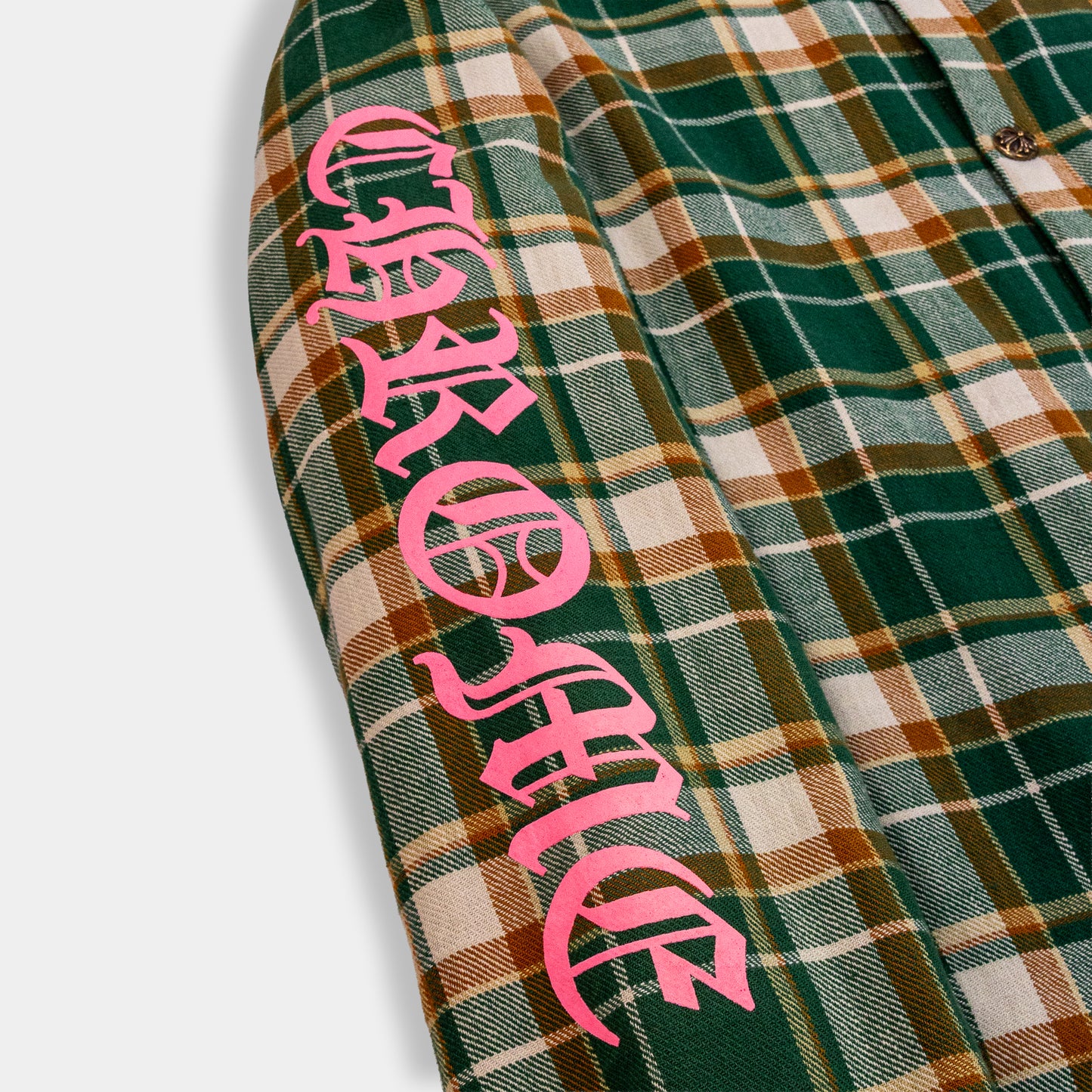 Chrome Hearts Quilted Padded Flannel Plaid Print Jacket