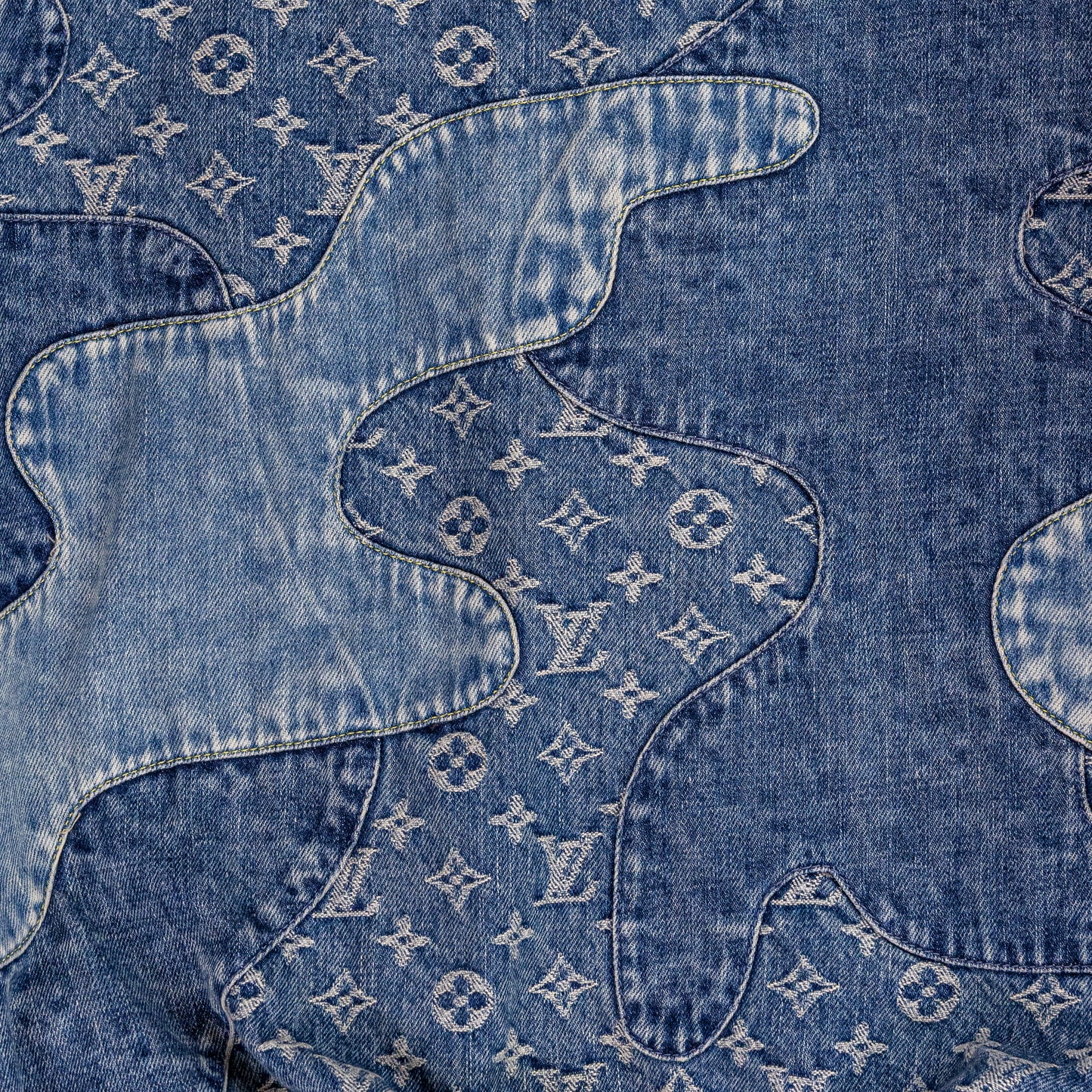 Louis Vuitton X Nigo Denim Patch Work Hooded Jacket