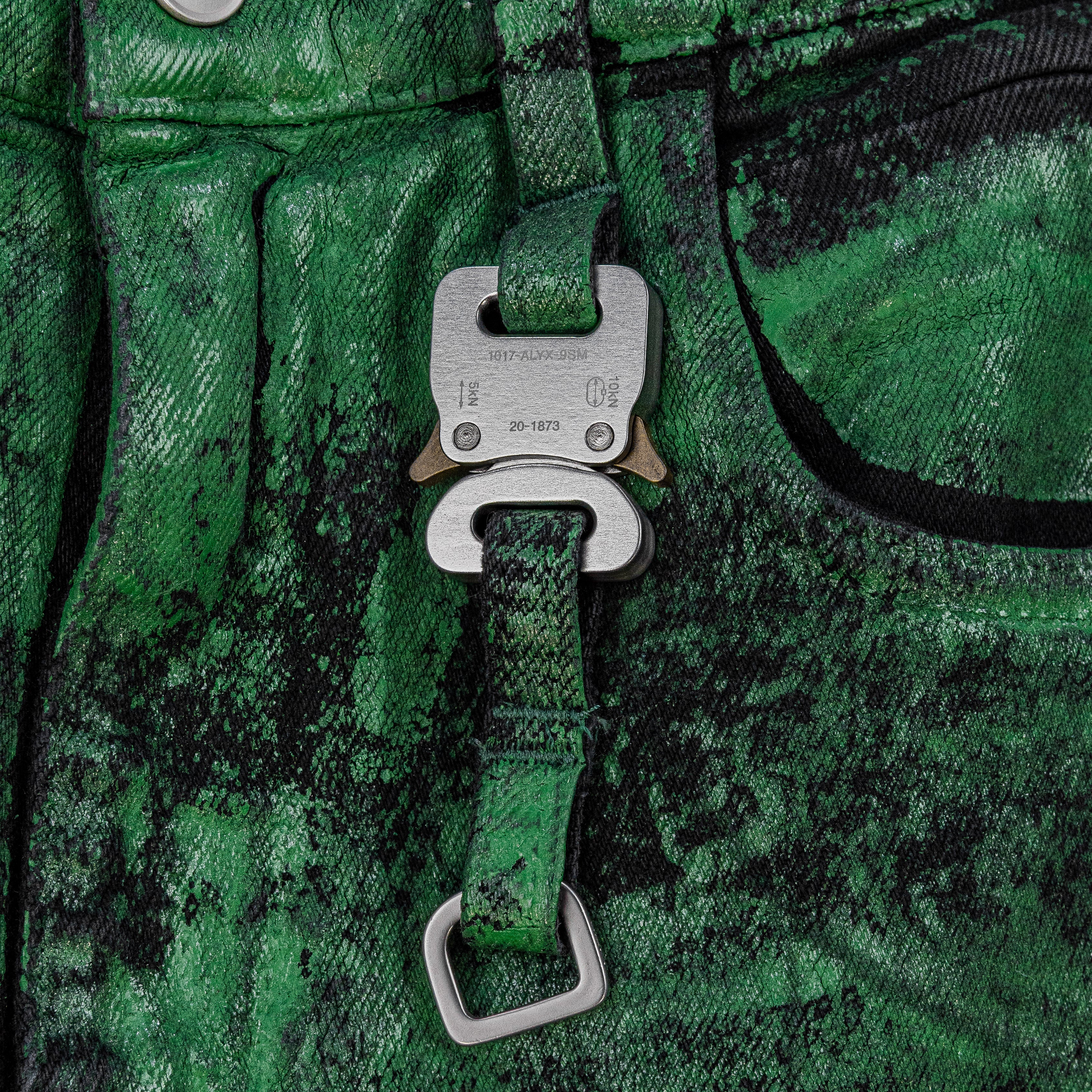 1017 ALYX 9SM Green Paint Denim – Kenny Nyc
