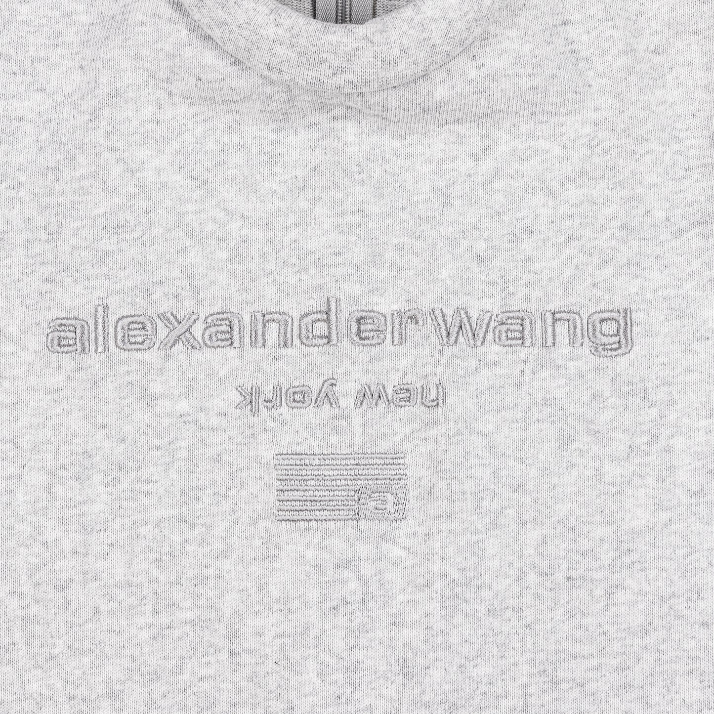 Alexander Wang Scuba Embroided Logo Crop Top