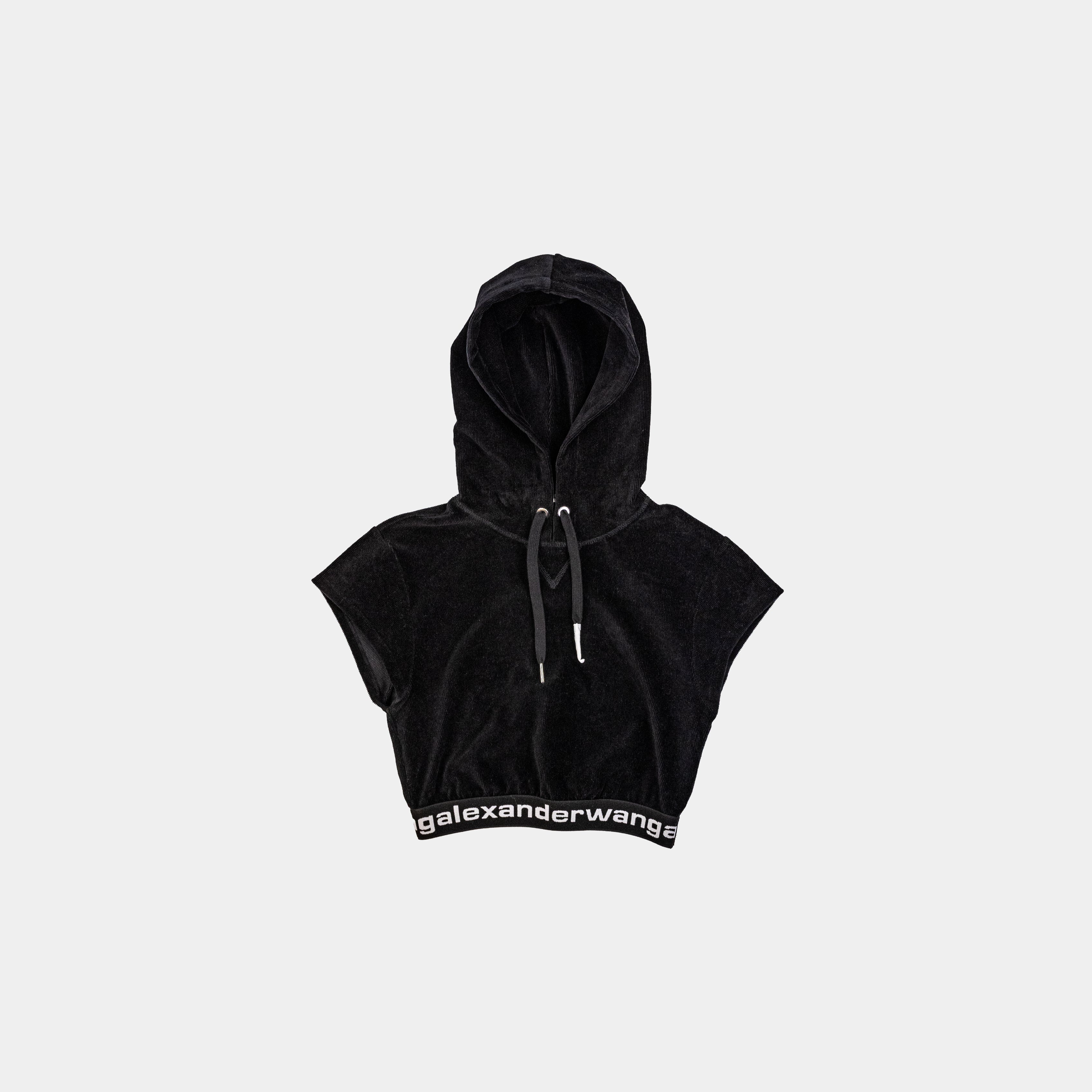 alexanderwang フーディ STAR ZIP UP HOODIE IN DENSE FLEECE in SIDEWALK | alexanderwang®