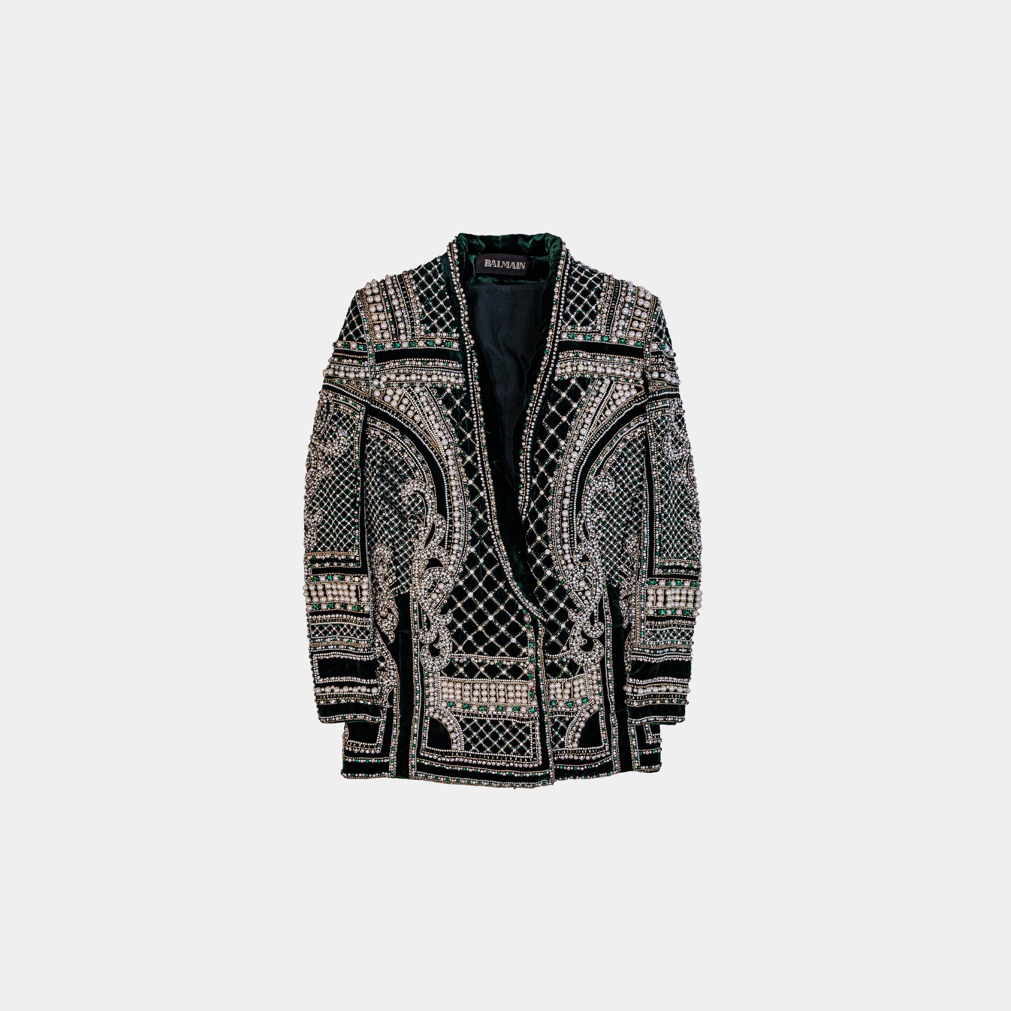 Balmain Embellished Velvet Beaded Jacket – Kenny Nyc