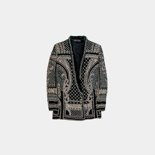 Balmain Embellished Velvet Beaded Jacket