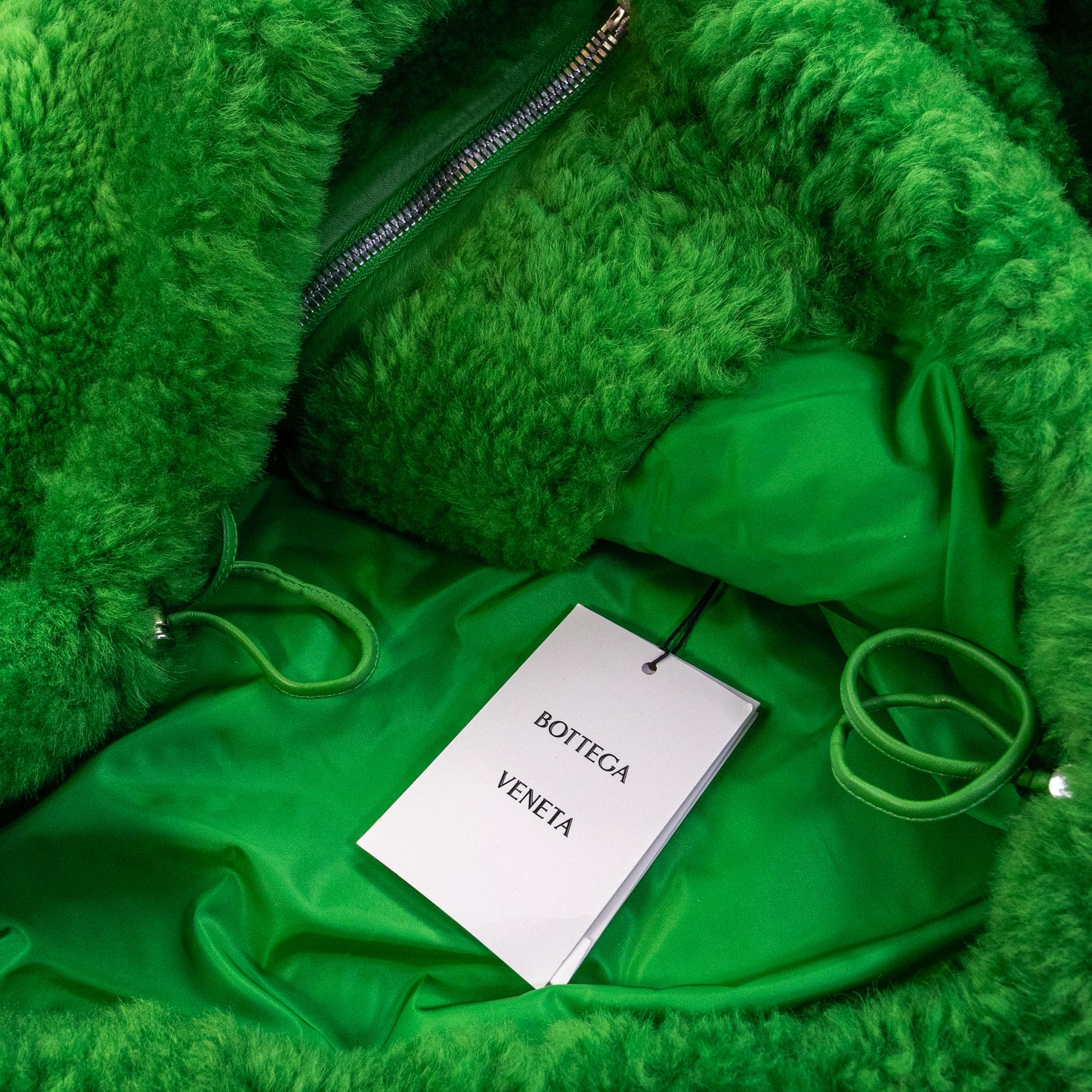 Bottega Veneta X Daniel Lee Lamb Fur Shearling Green Grinch Jacket