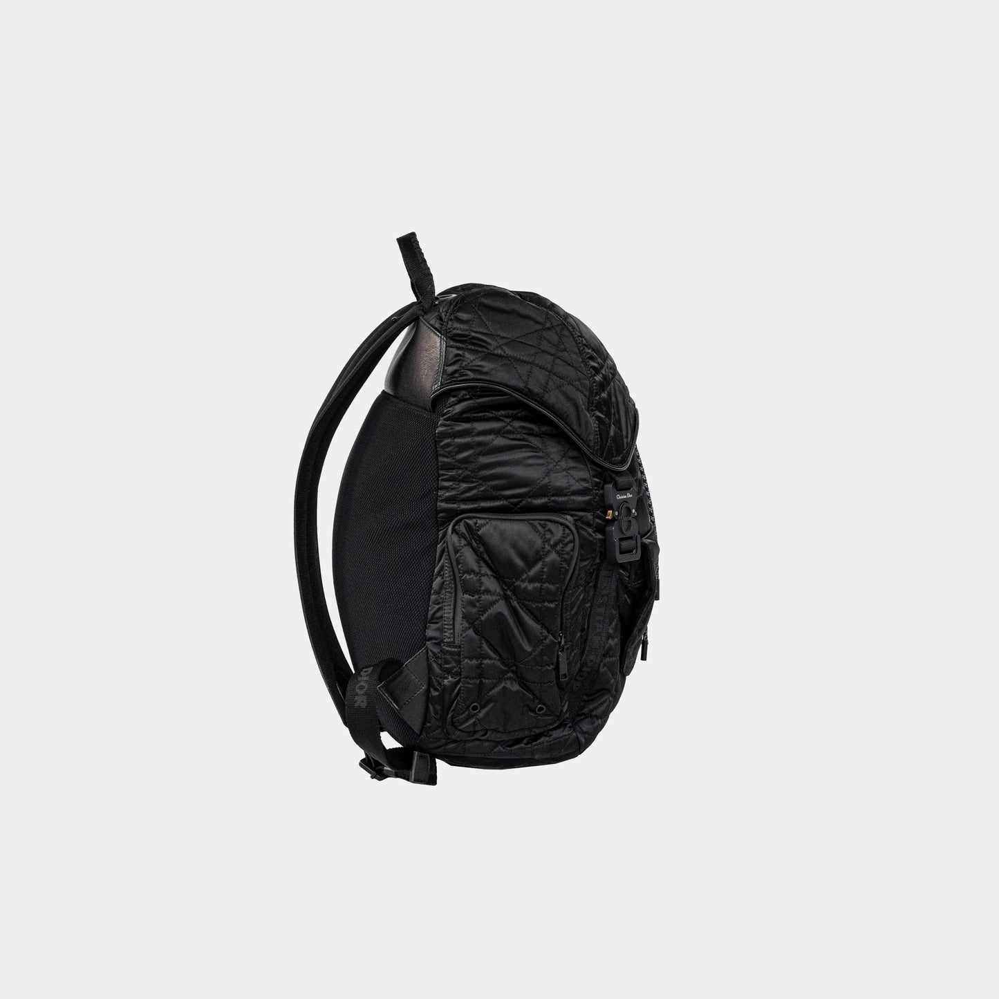 Christian Dior Nylon Cannage Saddle Backpack