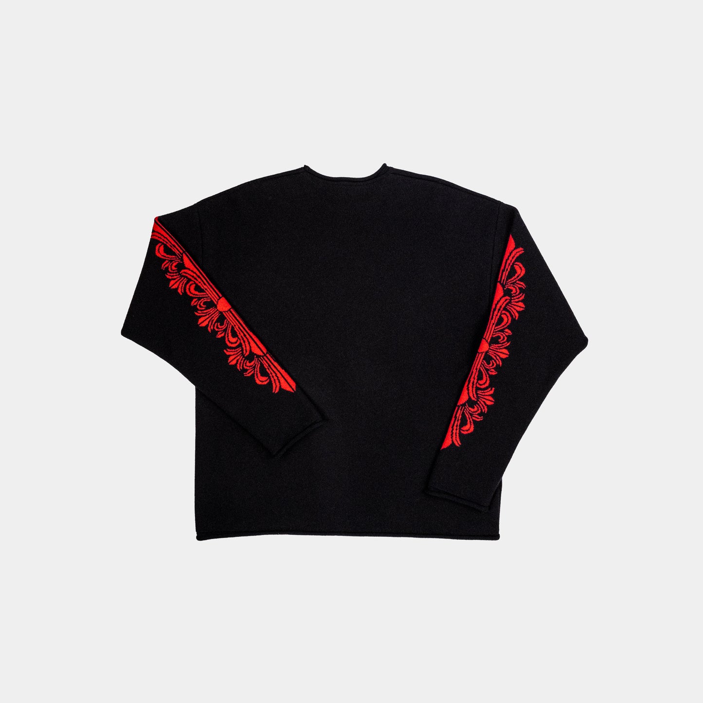Chrome Hearts Jacquard Red Patch Cashmere Sweater