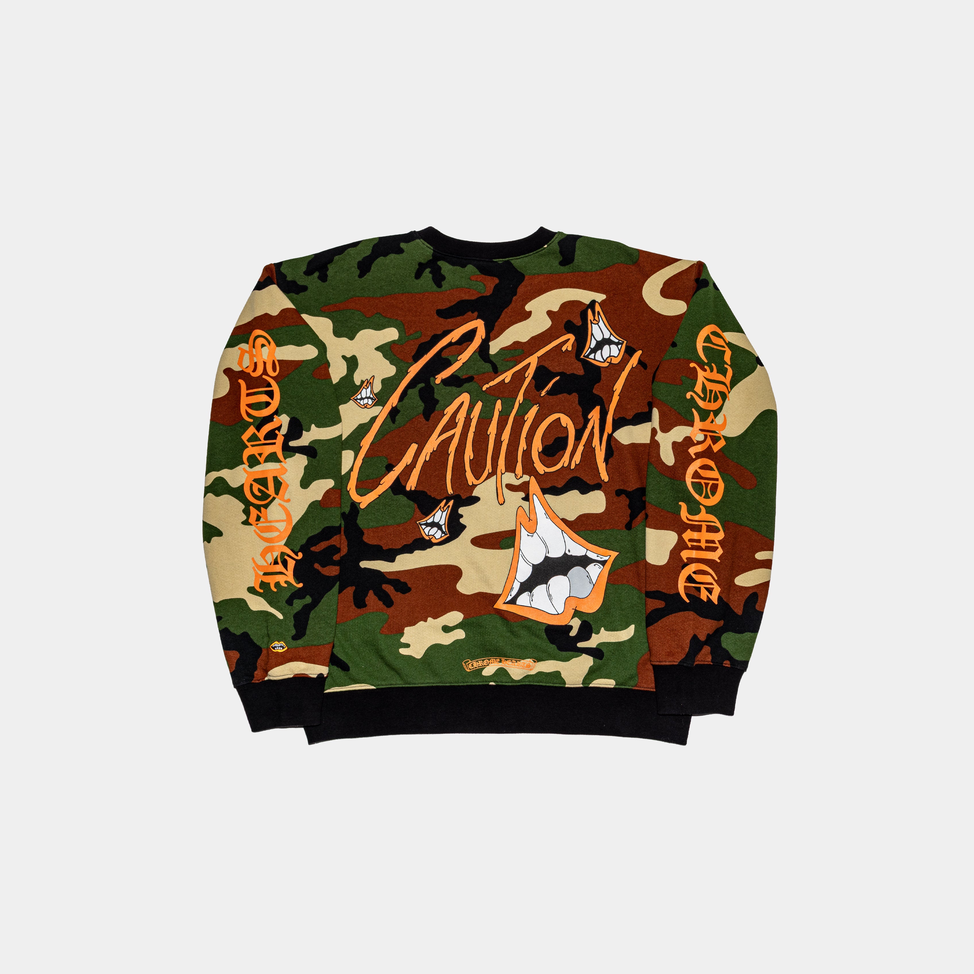 Chrome Hearts × Matty Boy / Caution Crewneck Camo Chrome Hearts Matty Boy Caution Crewneck Camo Men's - US