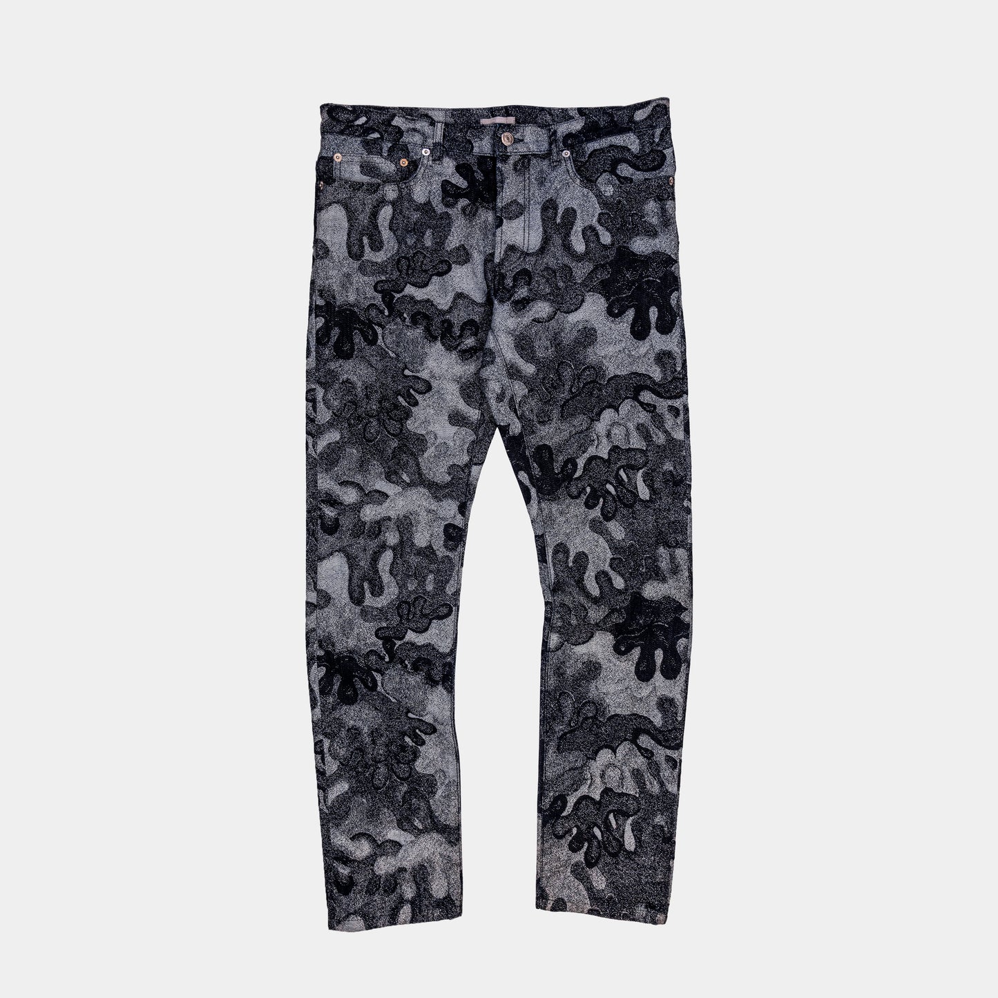 Dior X Peter Doig Camo Cuffed Jeans