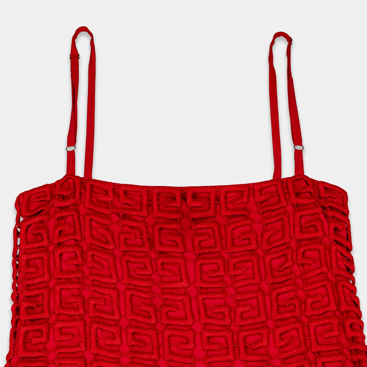 Givenchy Red 4G Guipure Dress