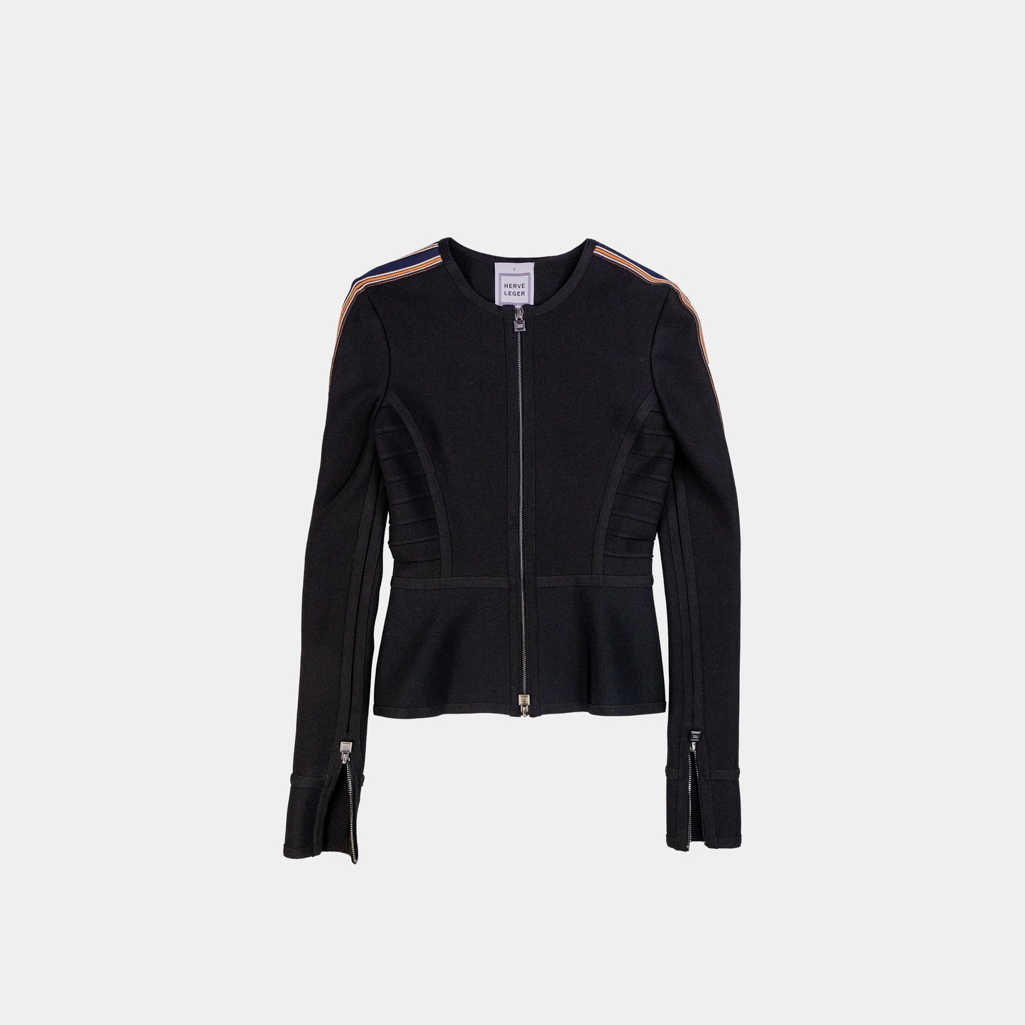 Herve Leger Body Contour Zipper Jacket