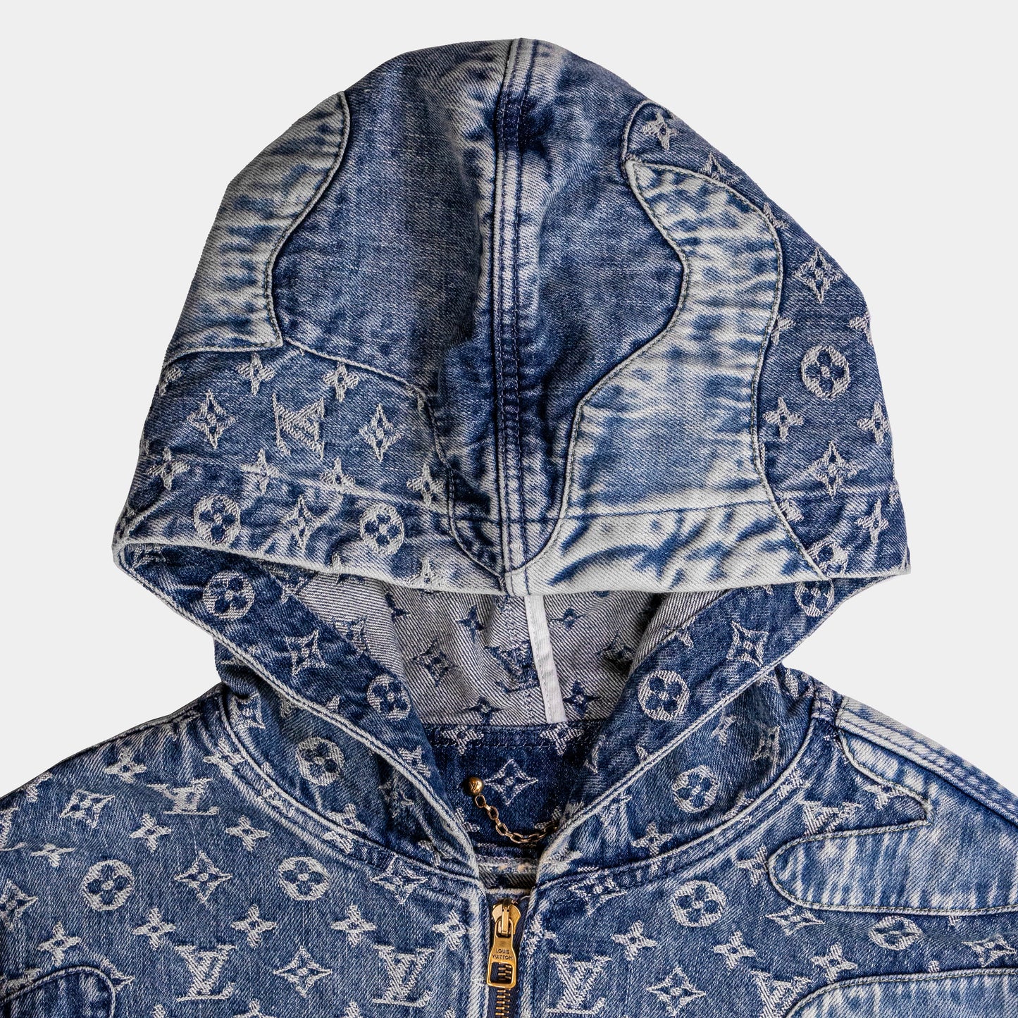 Louis Vuitton X Nigo Denim Patch Work Hooded Jacket