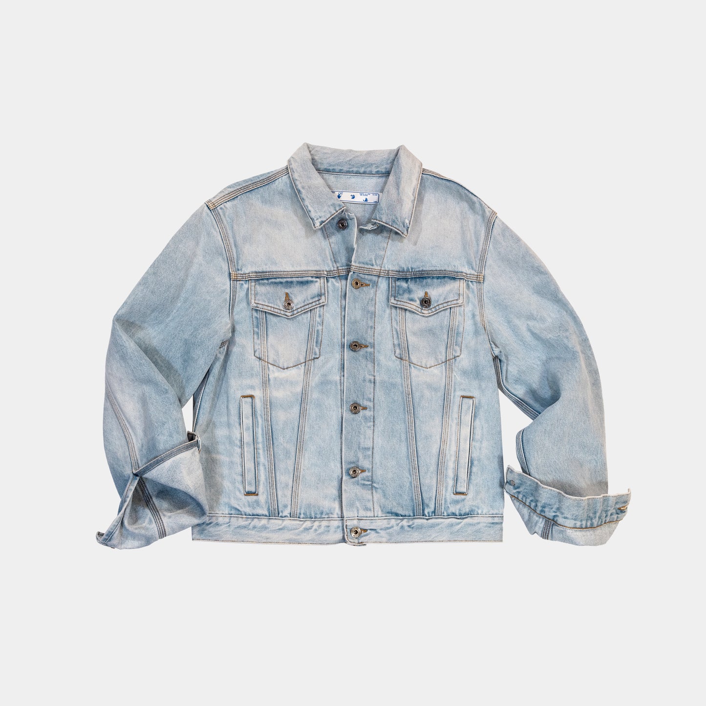 Off White Print Arrows Denim Jacket