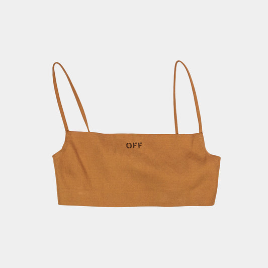 Off White c/o Virgil Abloh Straight Neckline Sleek Top