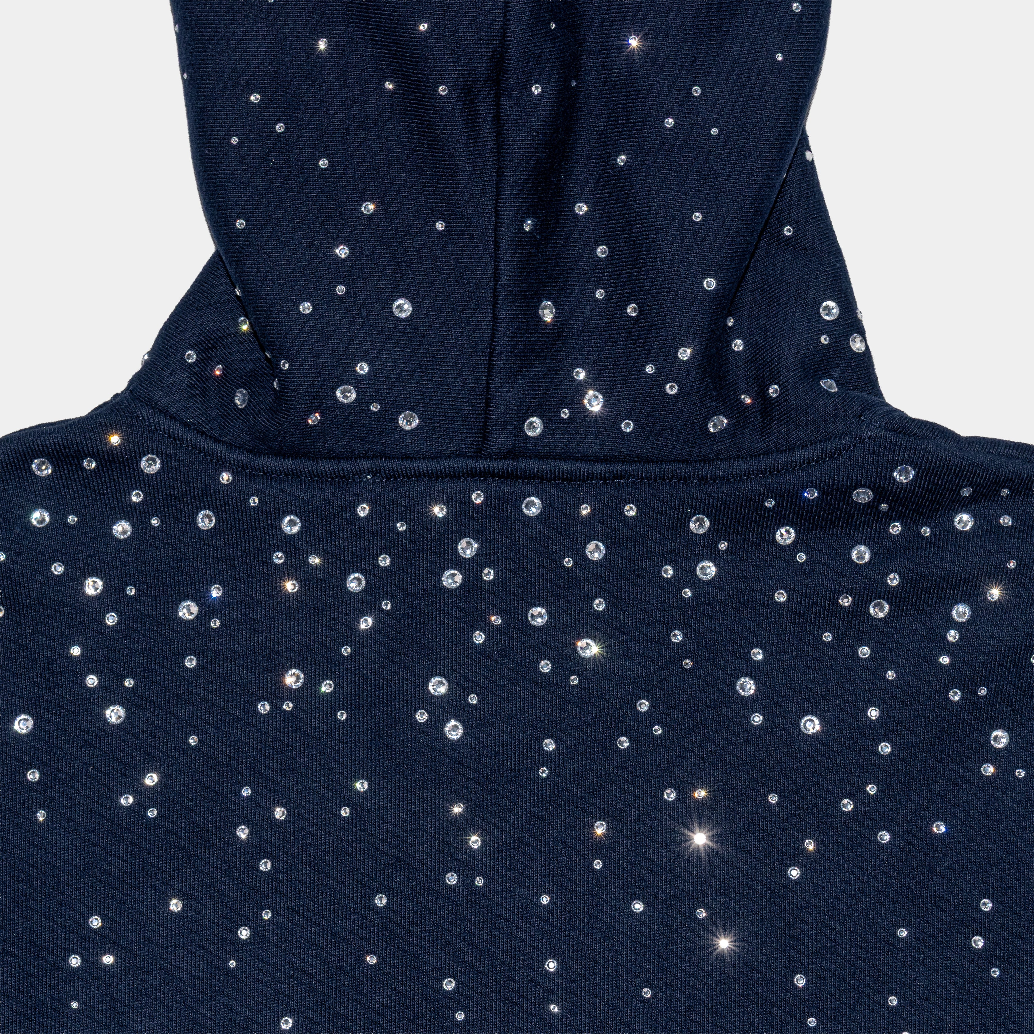 Off White Rhinestone Embellished Hoodie – Kenny Nyc